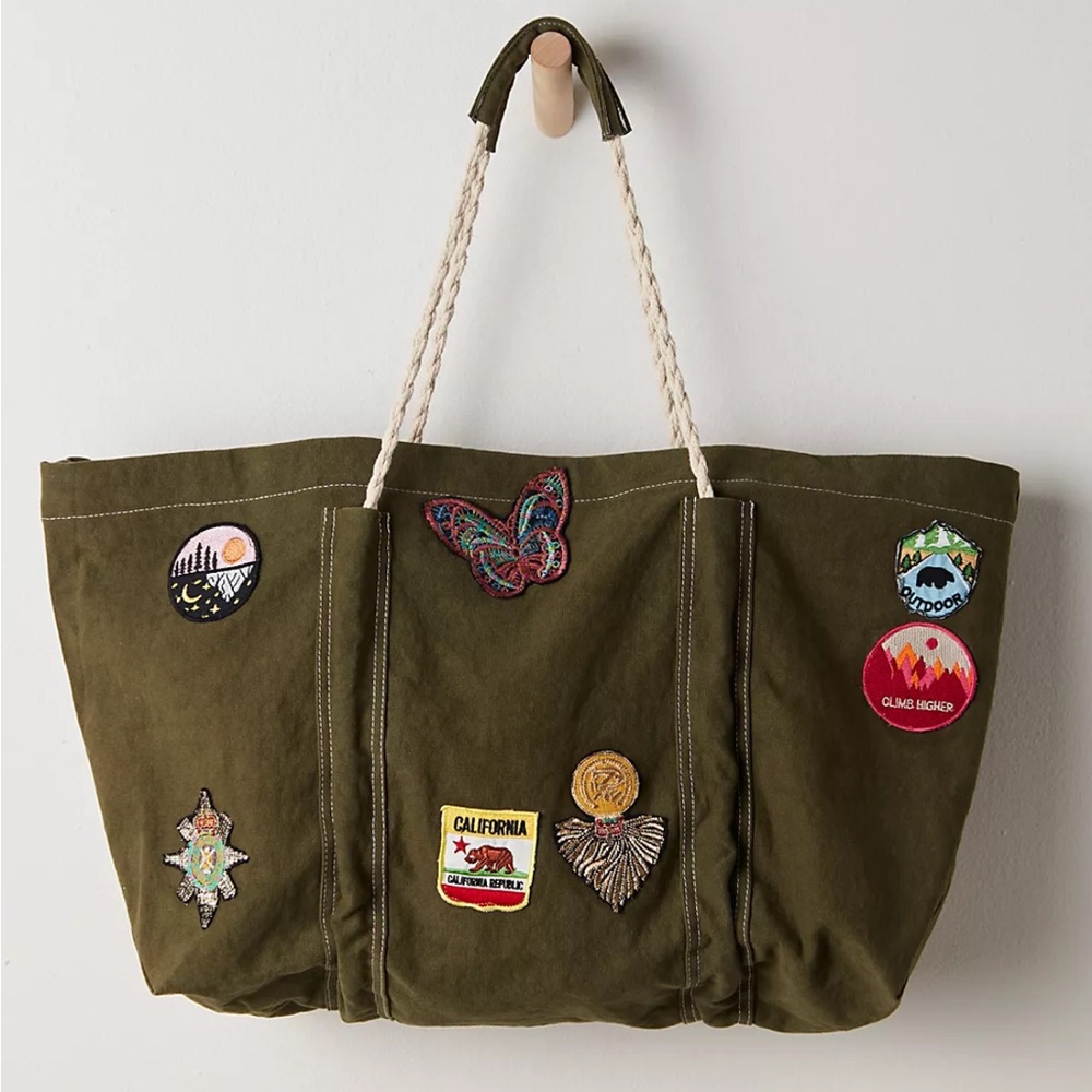 Free People Been There Badge Tote NWT